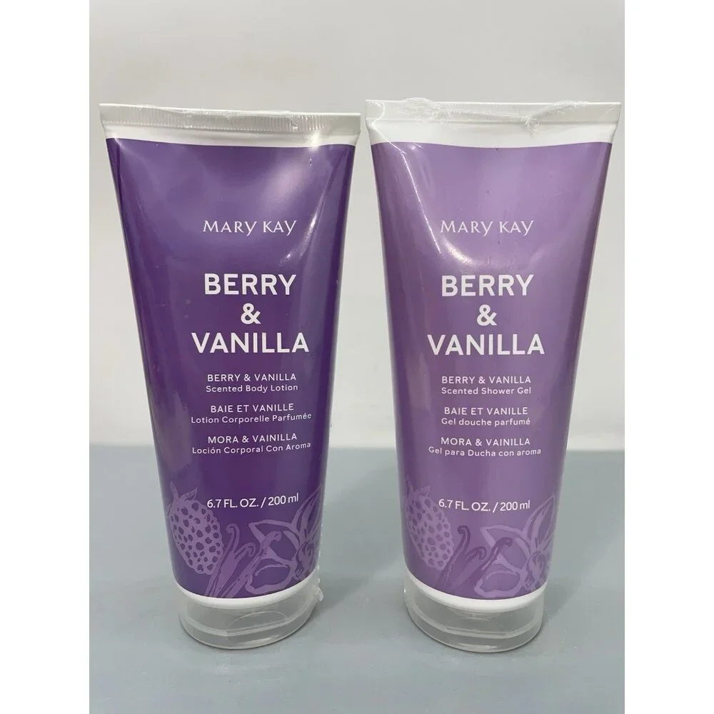 Mary Kay Berry & Vanilla Scented Shower Gel Body Wash & Lotion Set New Sealed
